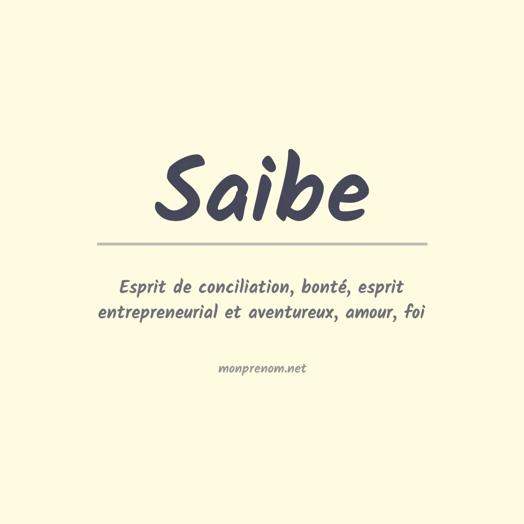 Signification du prénom Saibe