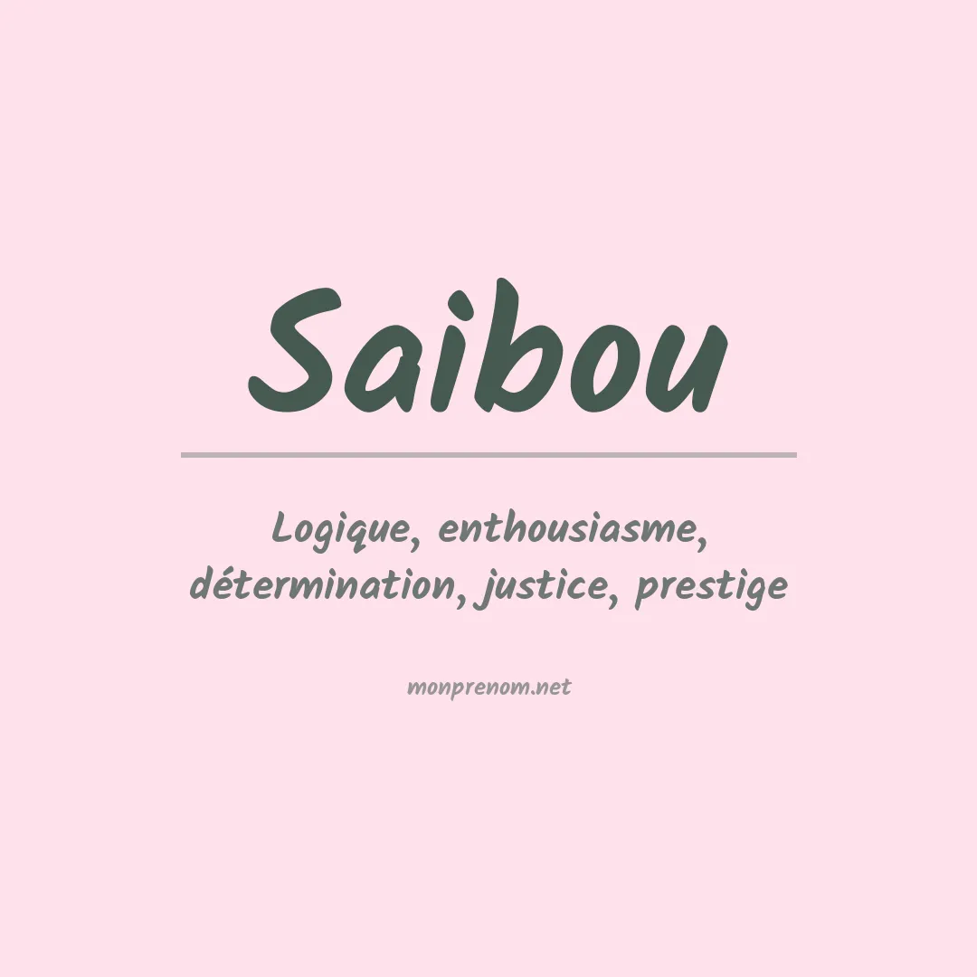 Signification du prénom Saibou