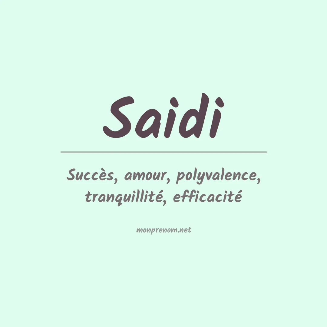 Prénom Saidi