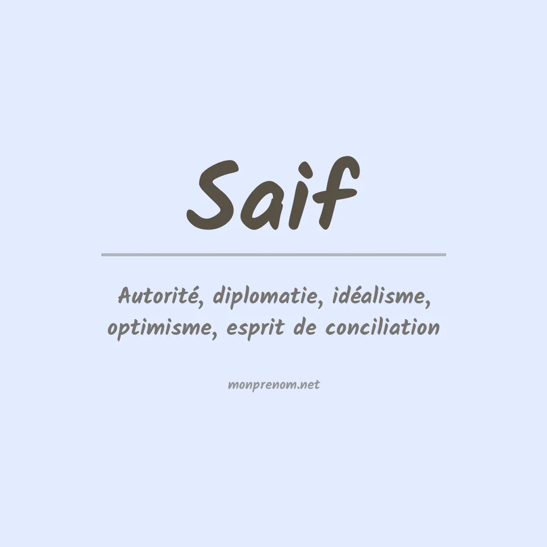 Signification du prénom Saif