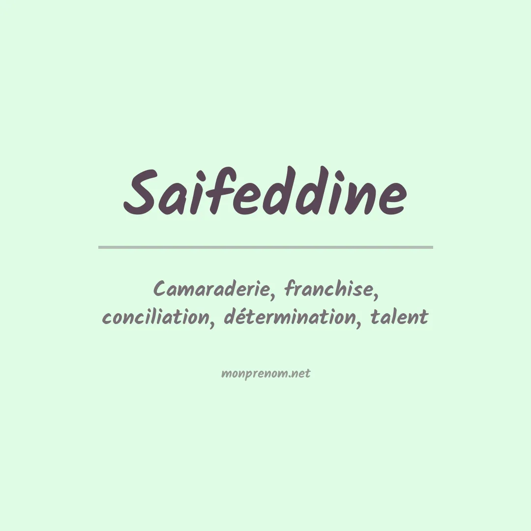 Prénom Saifeddine