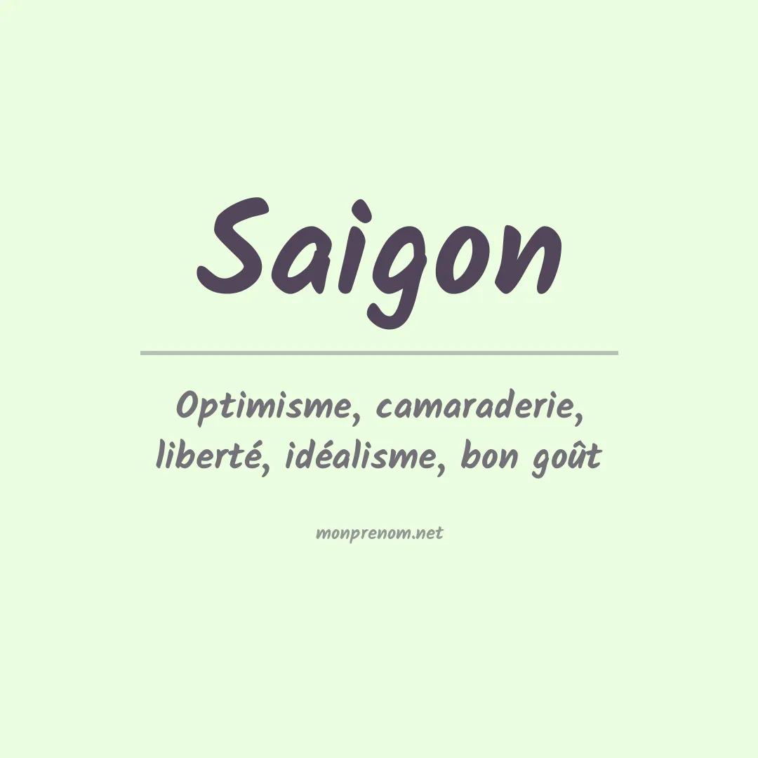 Signification du prénom Saigon