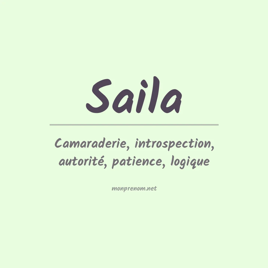 Prénom Saila