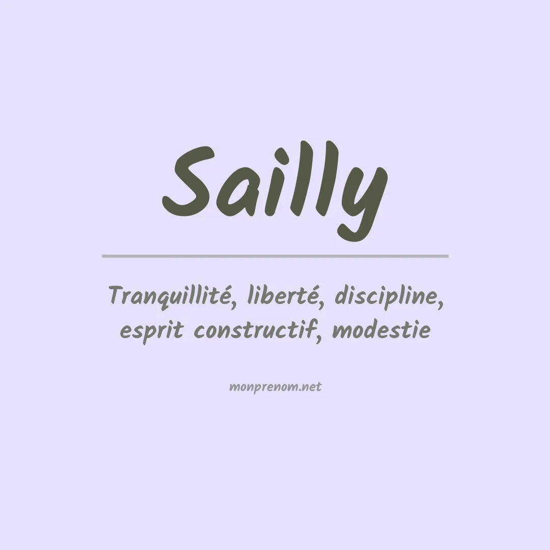 Signification du prénom Sailly