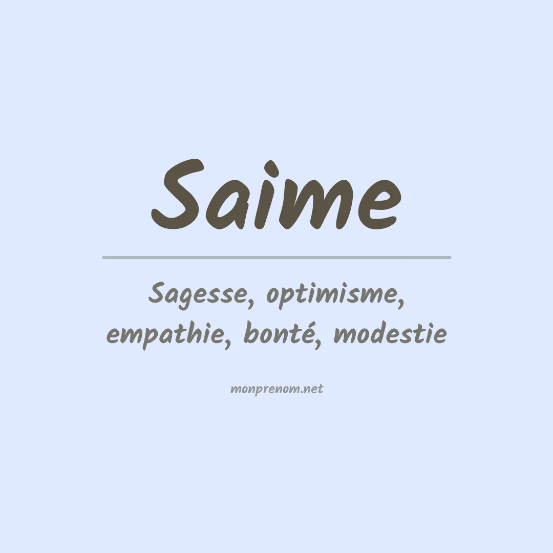 Prénom Saime