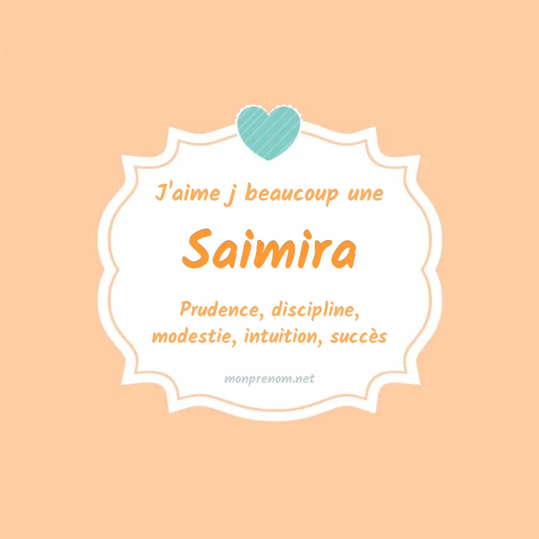 J'aime beaucoup Saimira