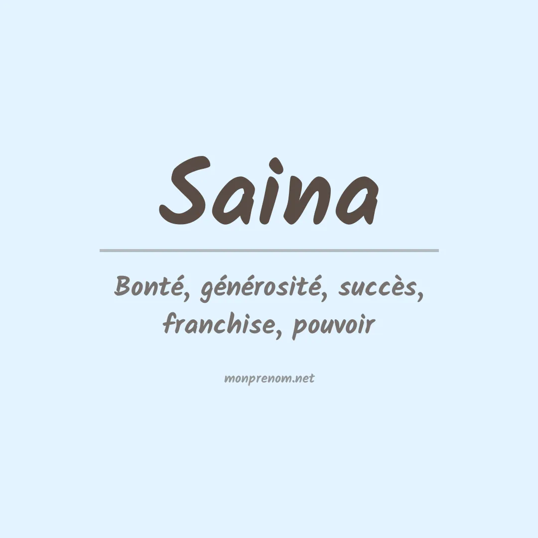Prénom Saina