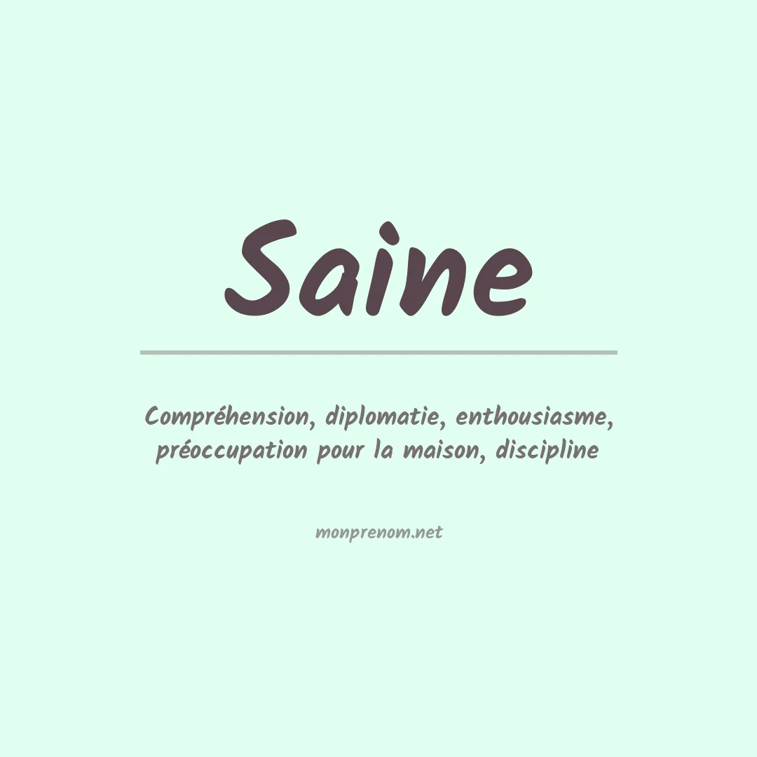 Prénom Saine