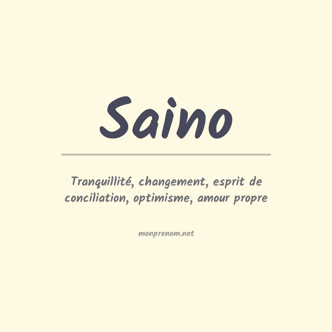 Prénom Saino