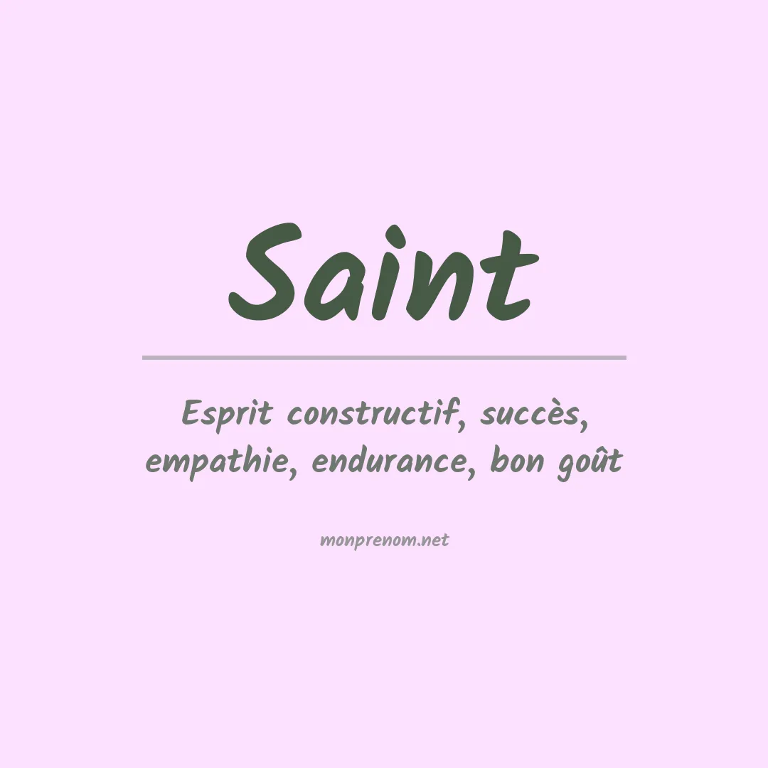 Prénom Saint