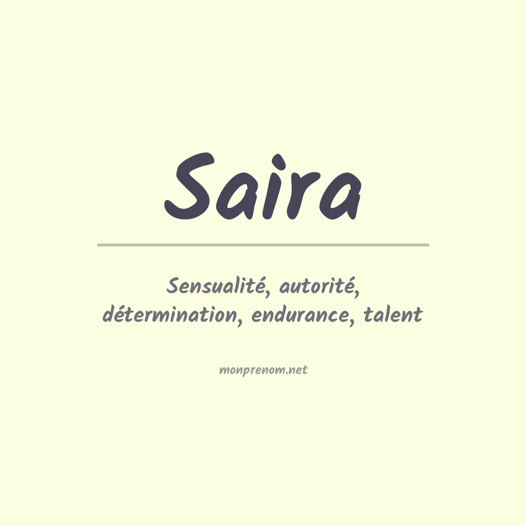 Signification du prénom Saira