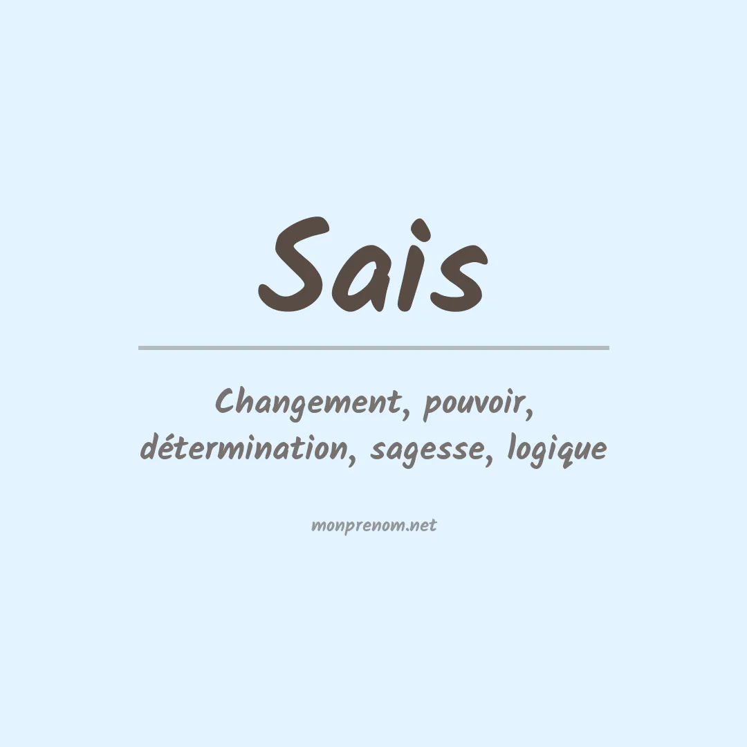Prénom Sais