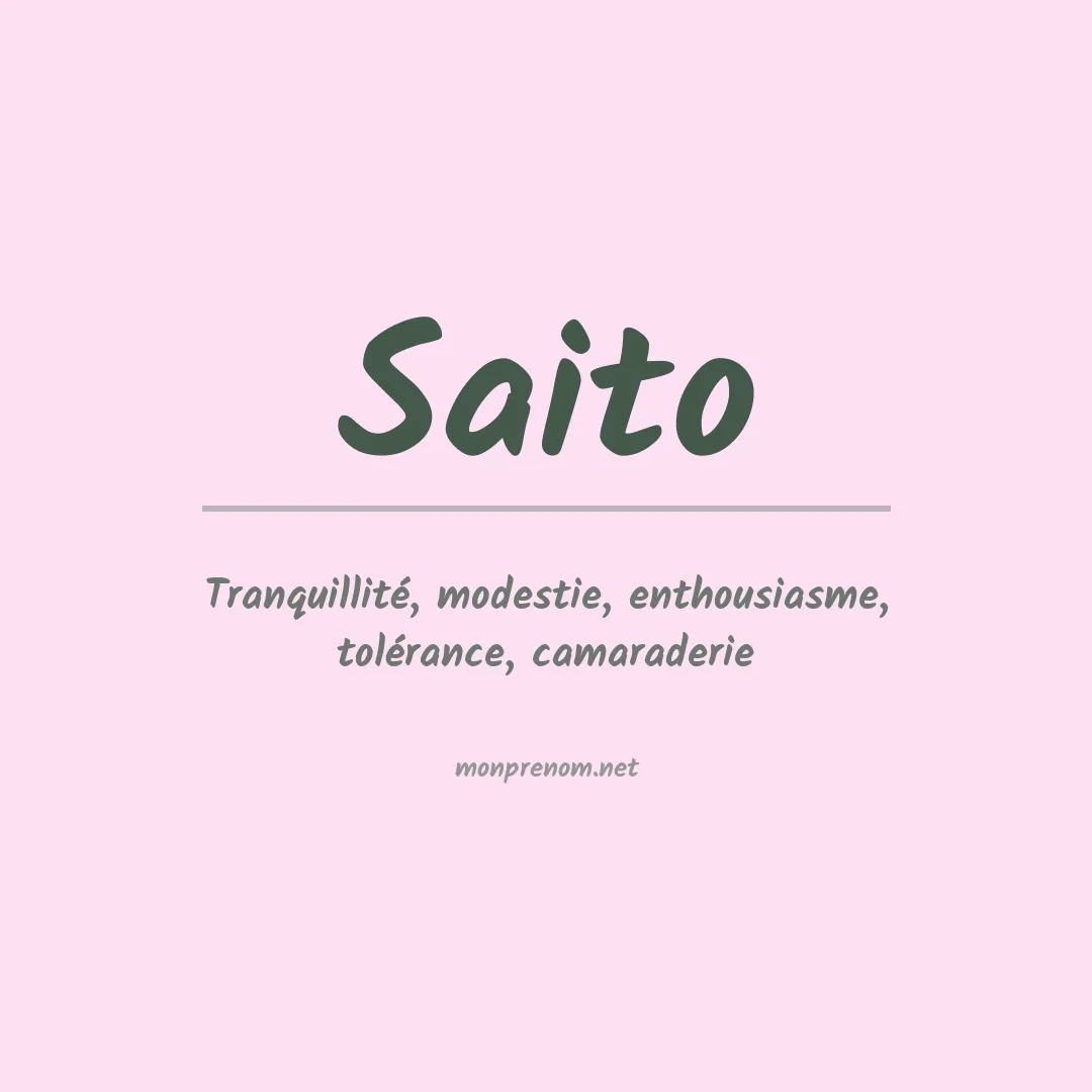 Prénom Saito