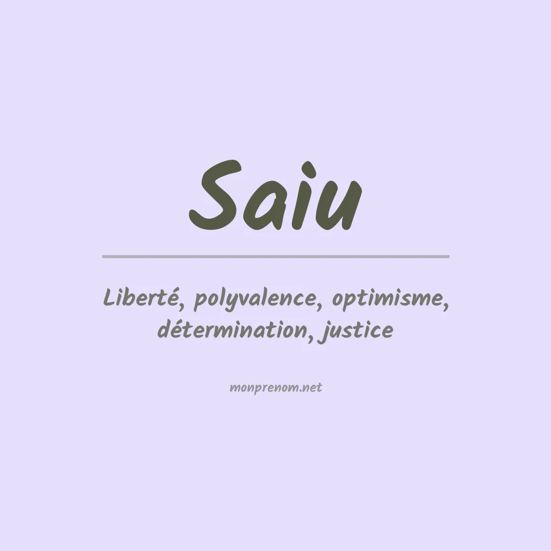 Prénom Saiu