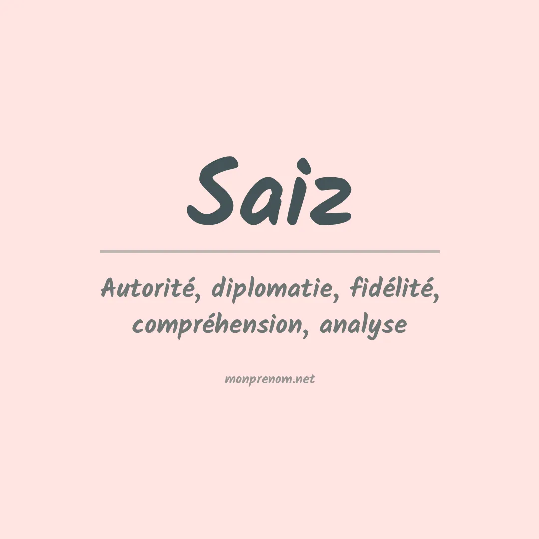 Prénom Saiz