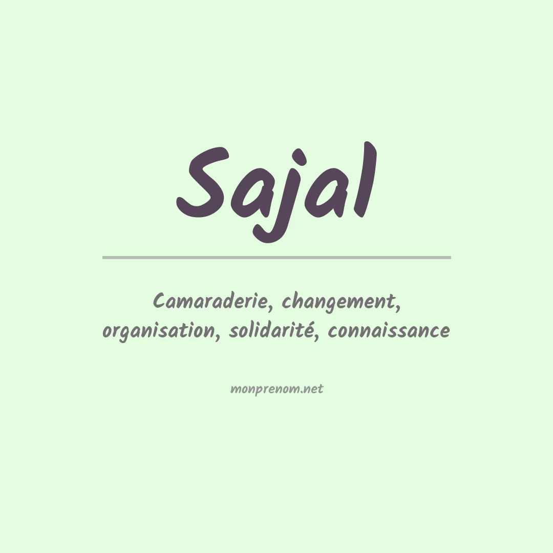 Prénom Sajal
