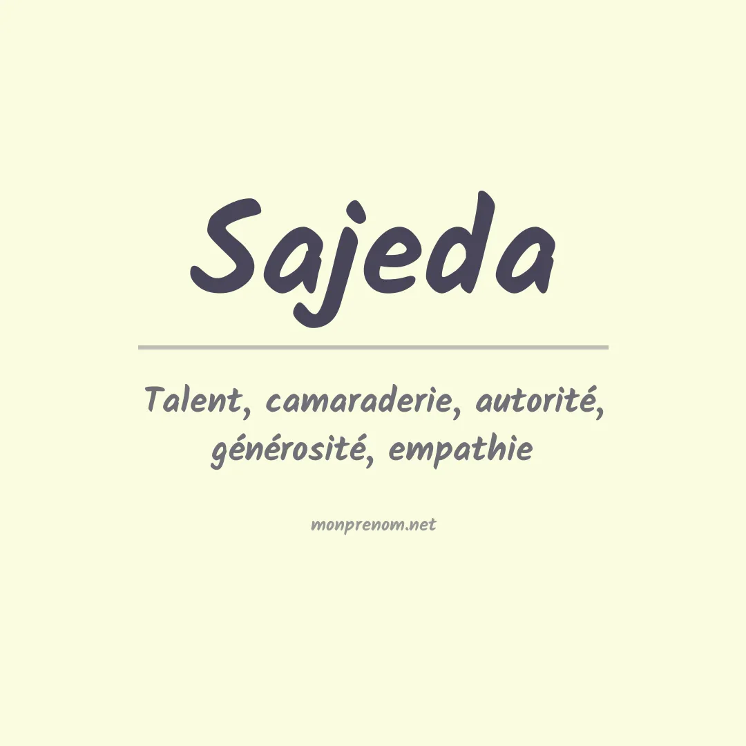 Signification du prénom Sajeda