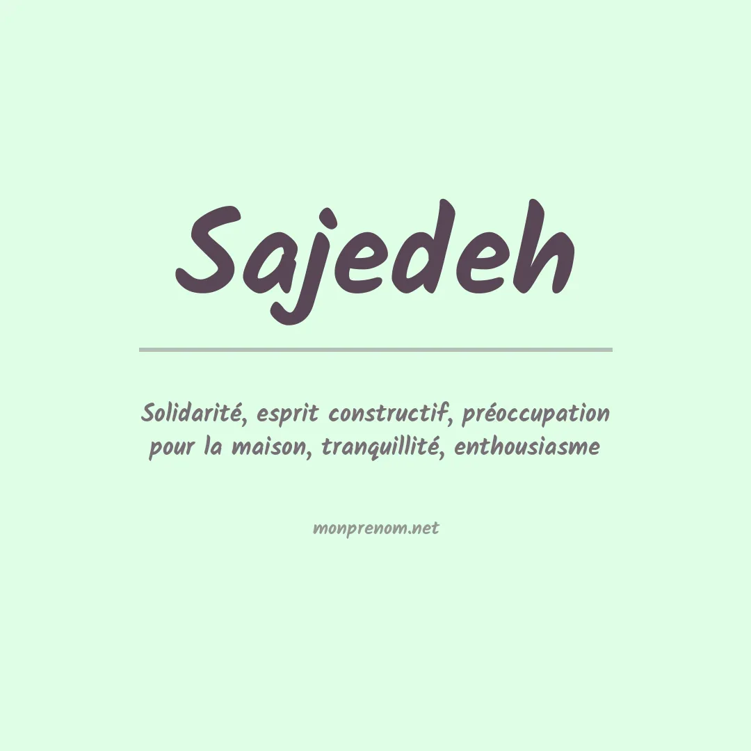 Prénom Sajedeh