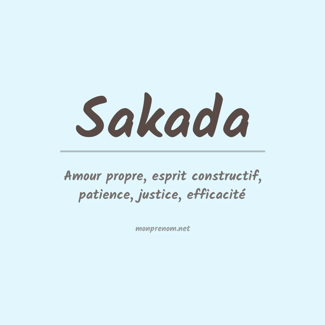 Prénom Sakada