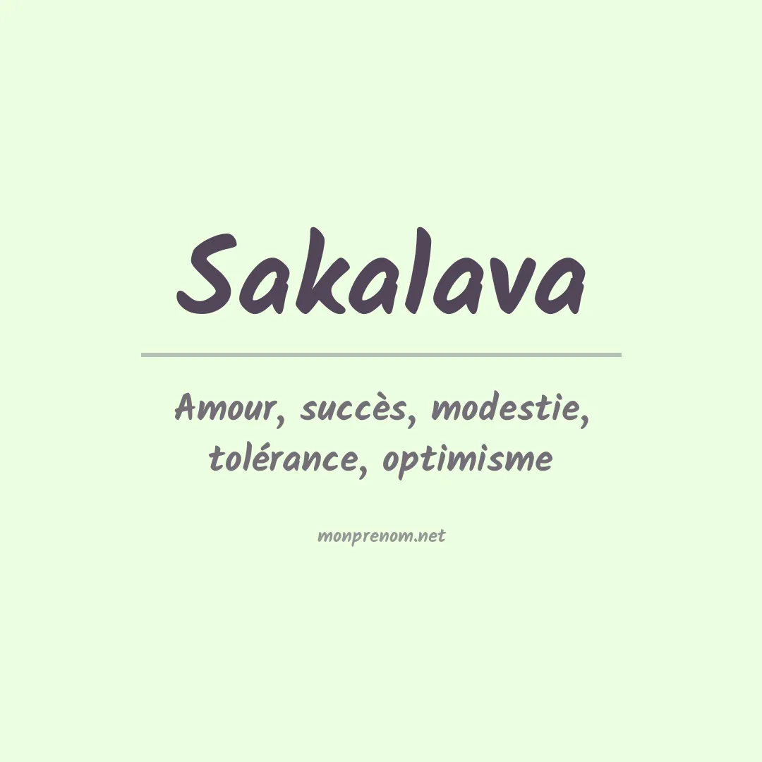 Signification du prénom Sakalava