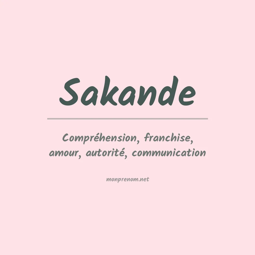 Prénom Sakande