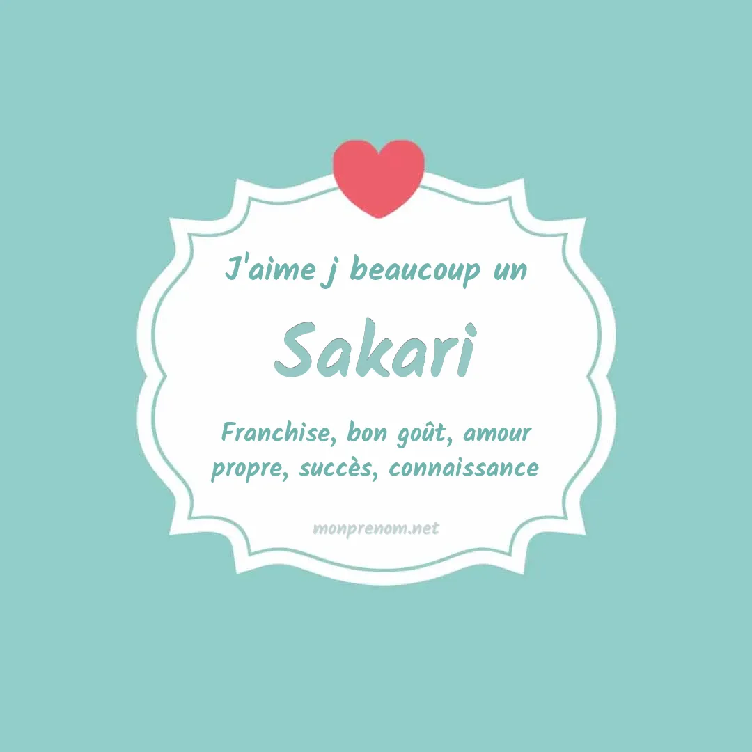 J'aime beaucoup Sakari