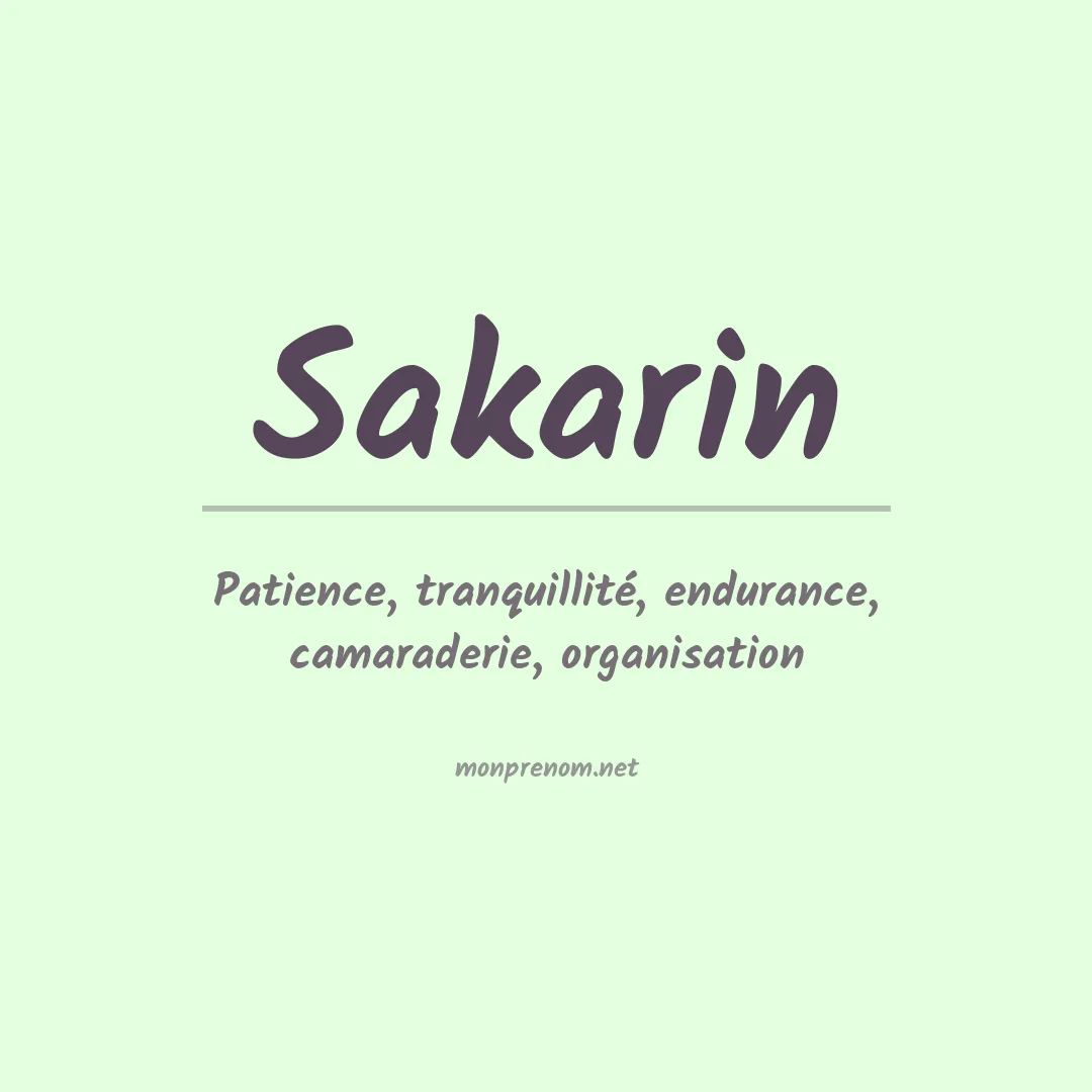 Prénom Sakarin