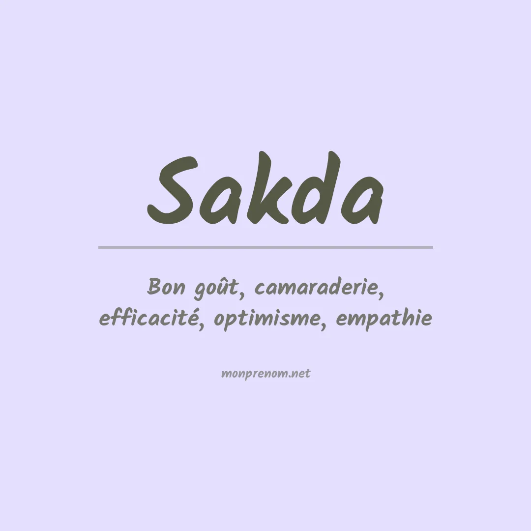 Signification du prénom Sakda