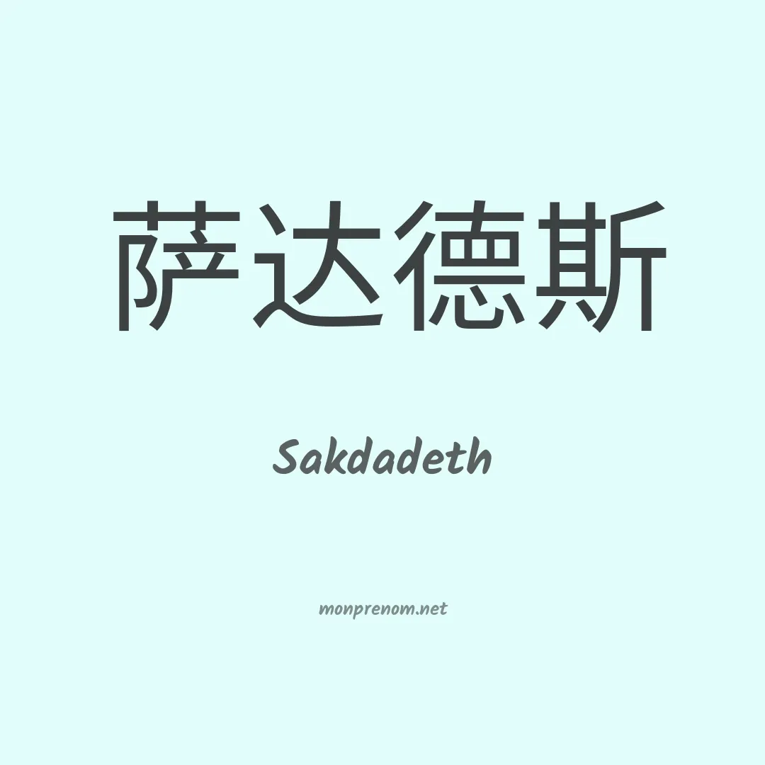 Sakdadeth en chinois