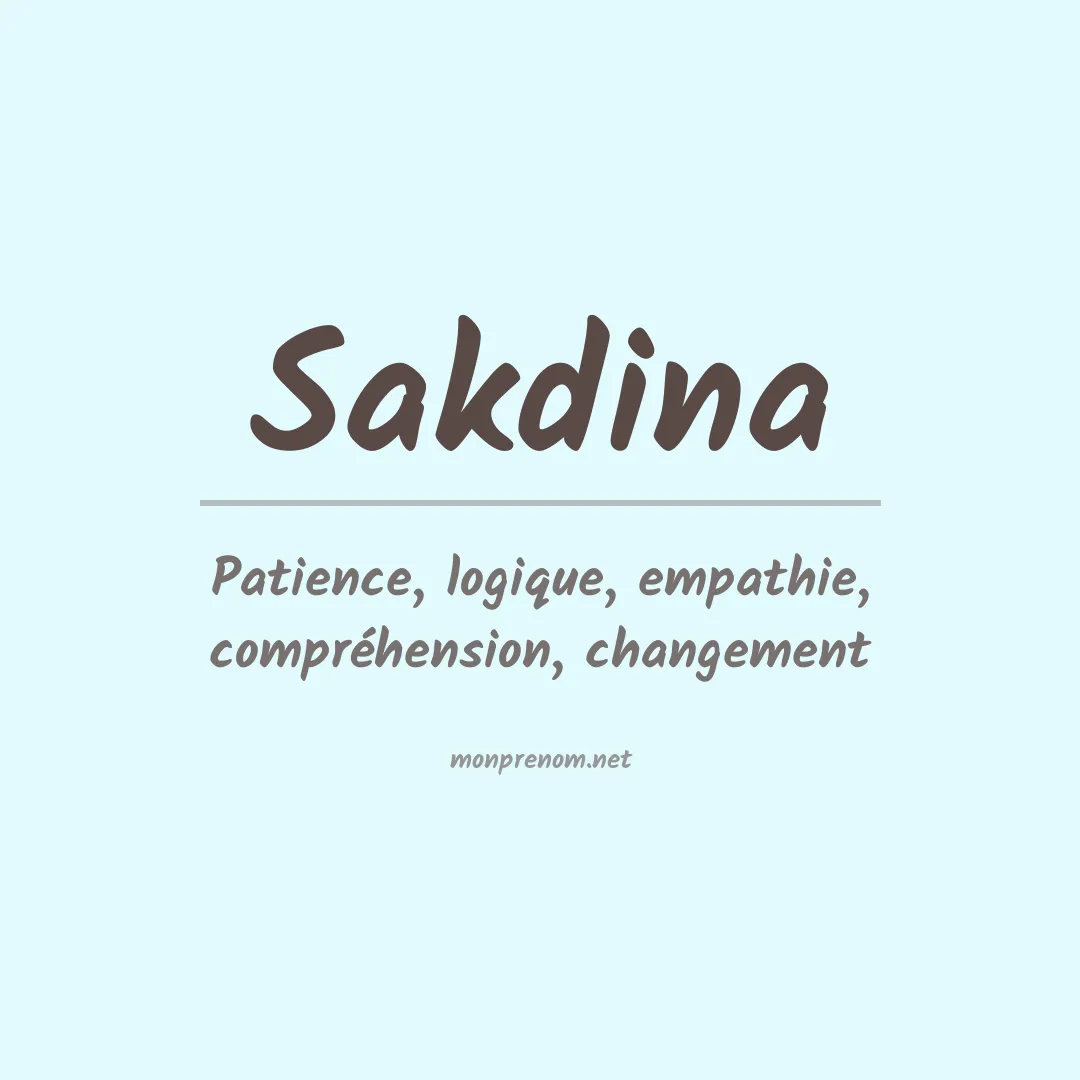 Prénom Sakdina