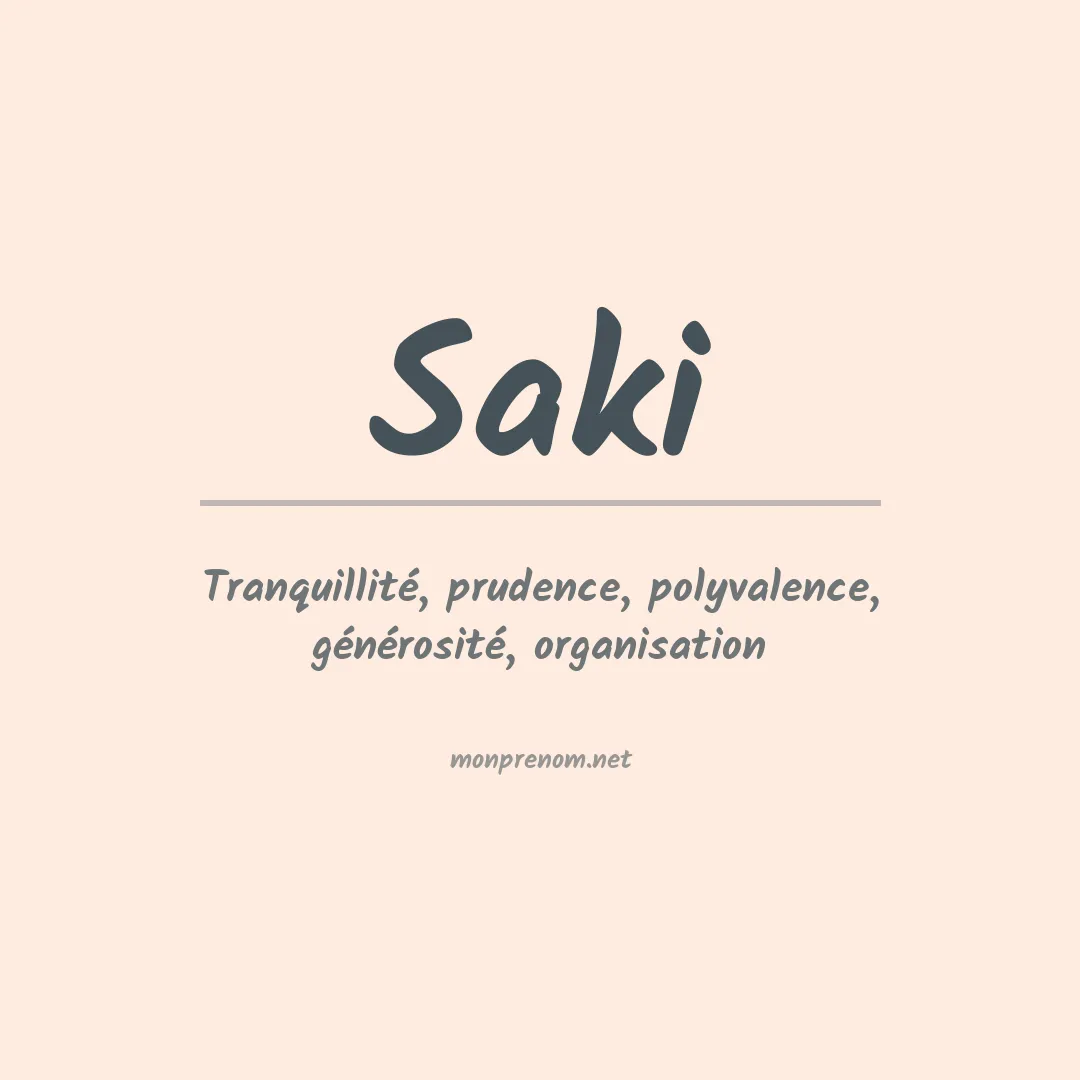 Prénom Saki