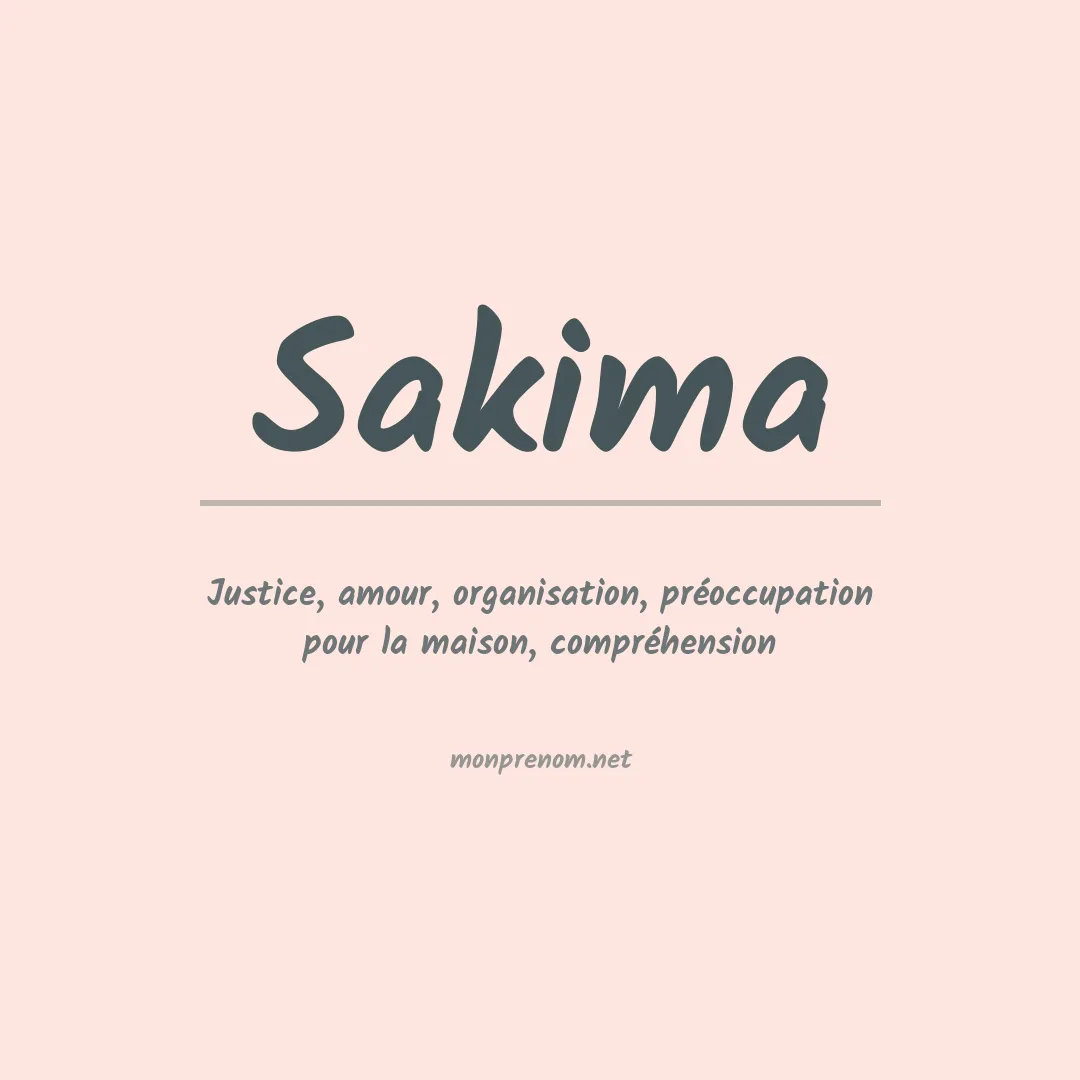 Prénom Sakima