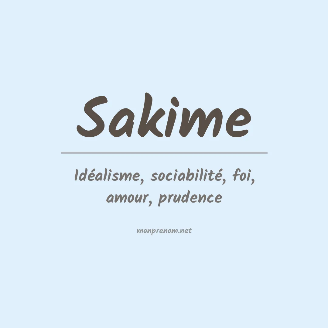 Prénom Sakime