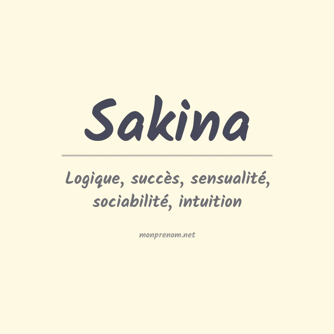 Prénom Sakina