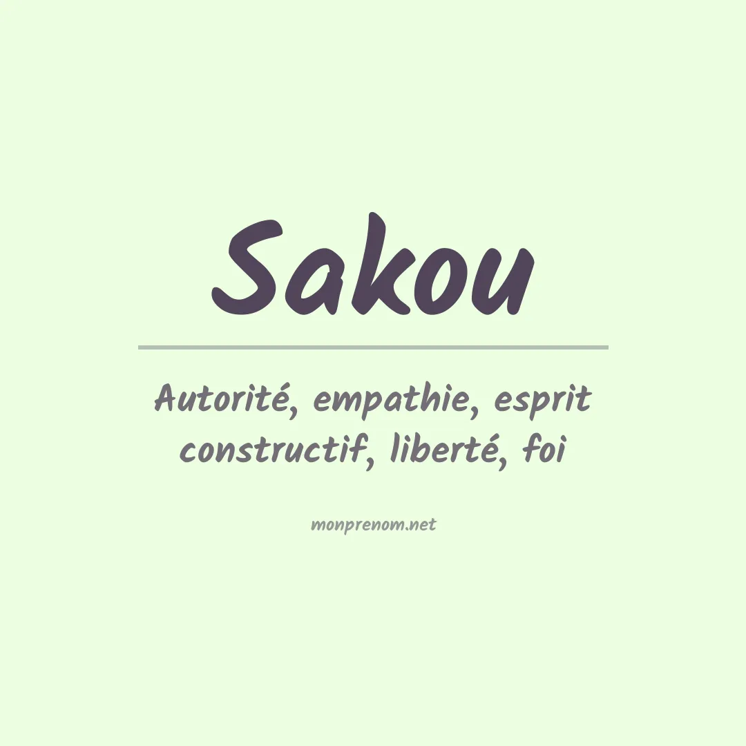 Prénom Sakou