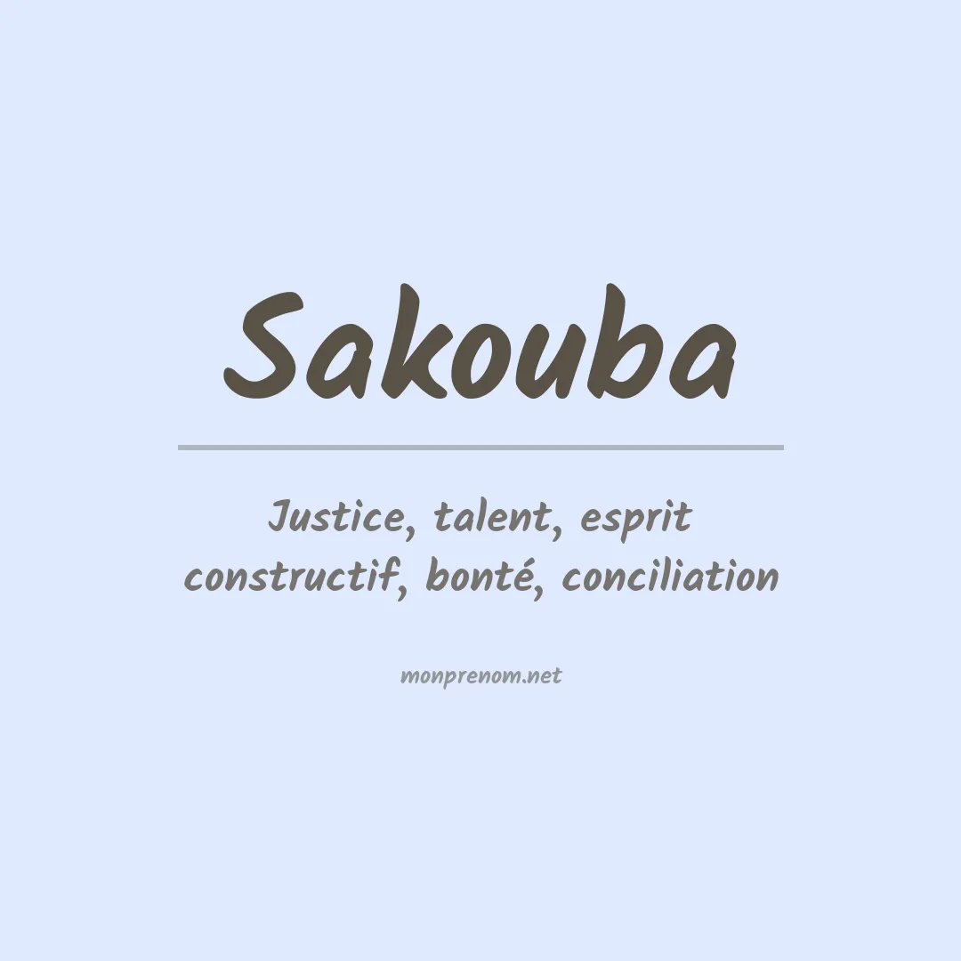 Prénom Sakouba