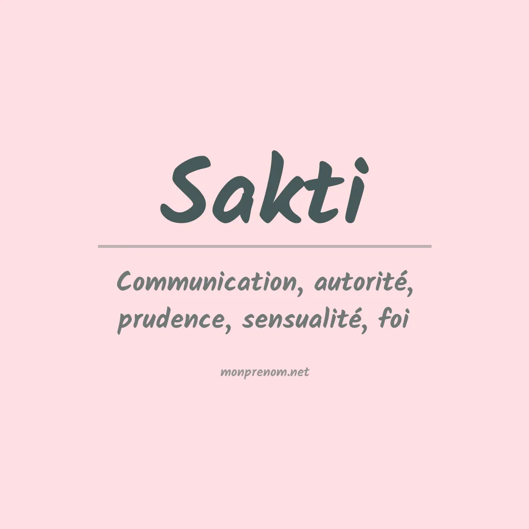 Prénom Sakti