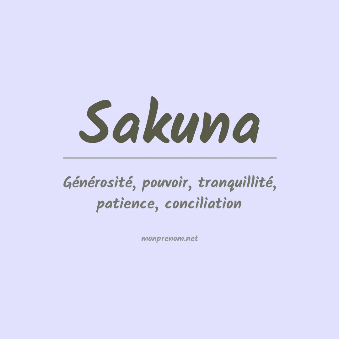 Prénom Sakuna