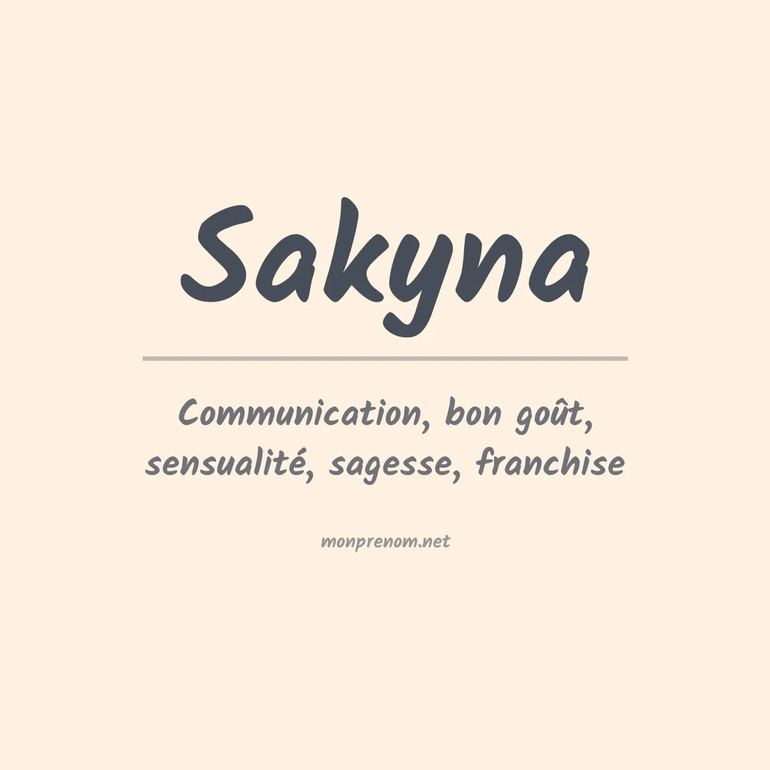 Prénom Sakyna