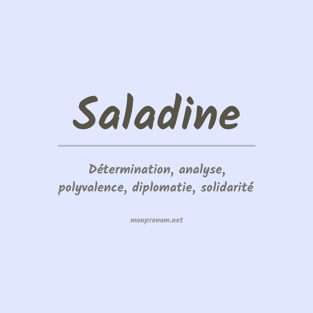 Signification du prénom Saladine