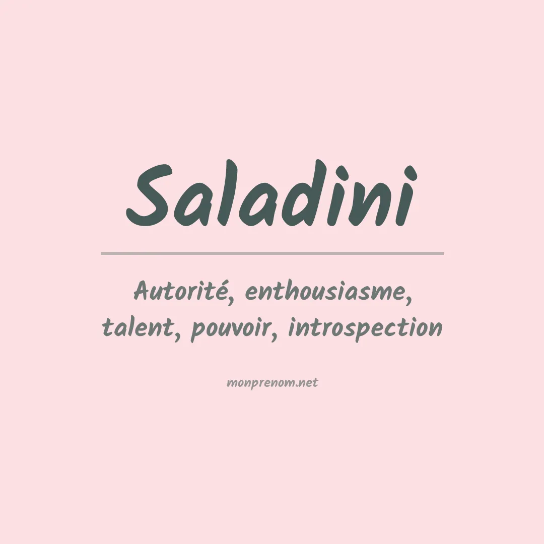 Prénom Saladini