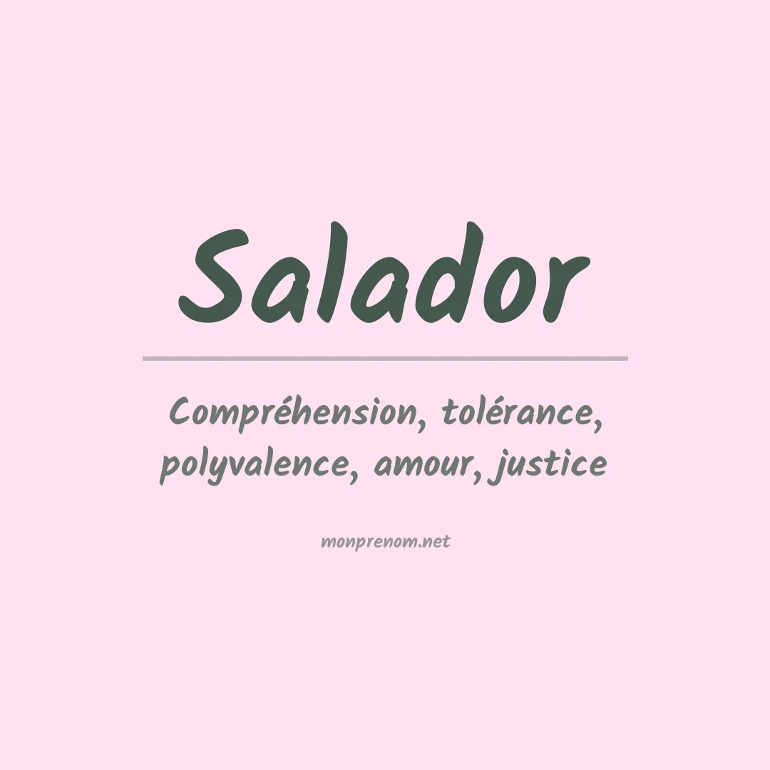 Prénom Salador