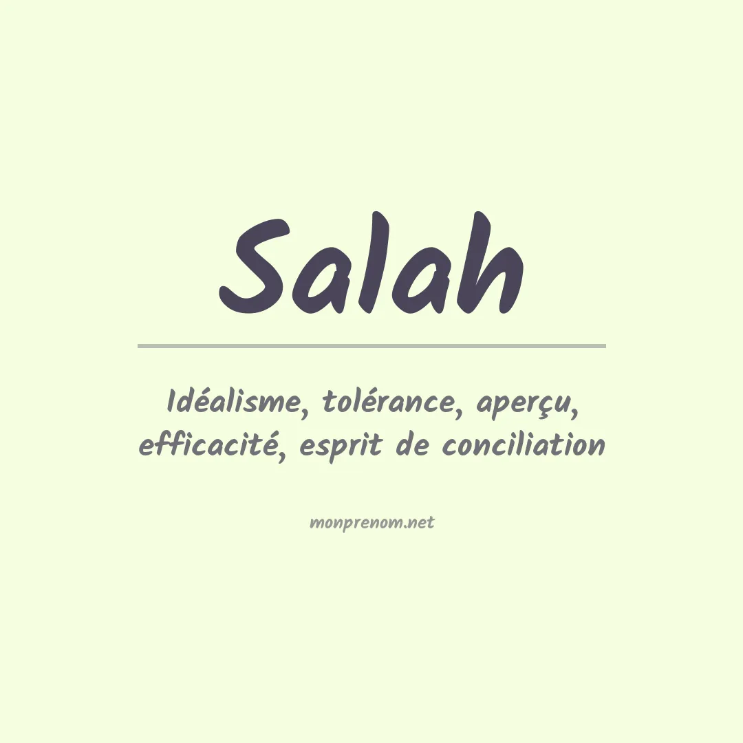 Prénom Salah