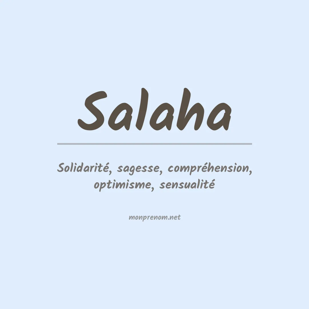 Prénom Salaha