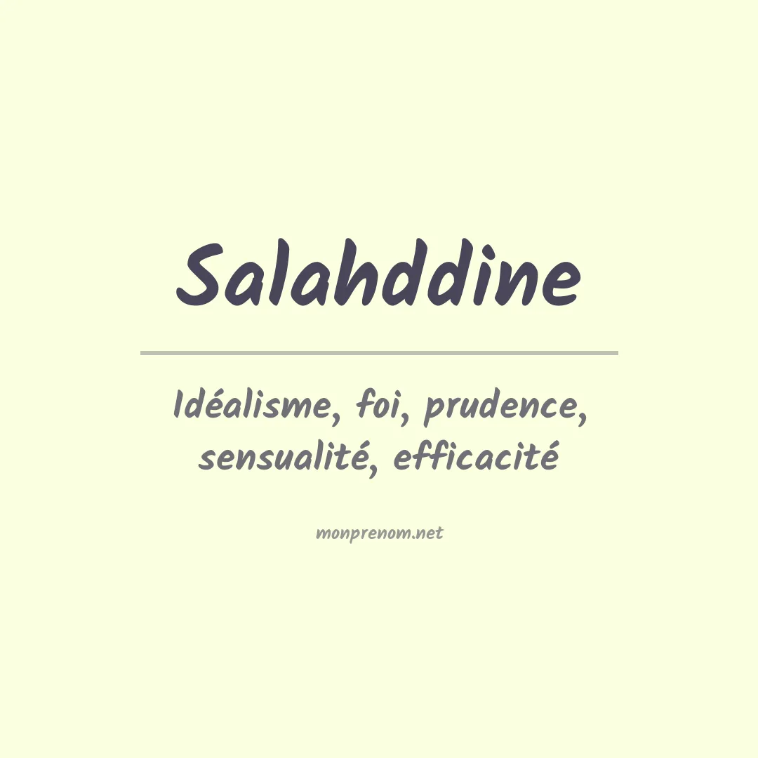 Prénom Salahddine