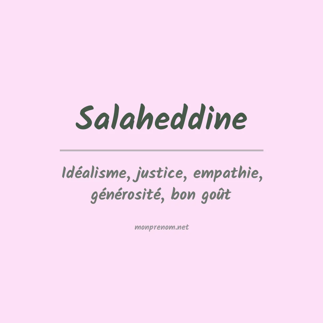 Signification du prénom Salaheddine