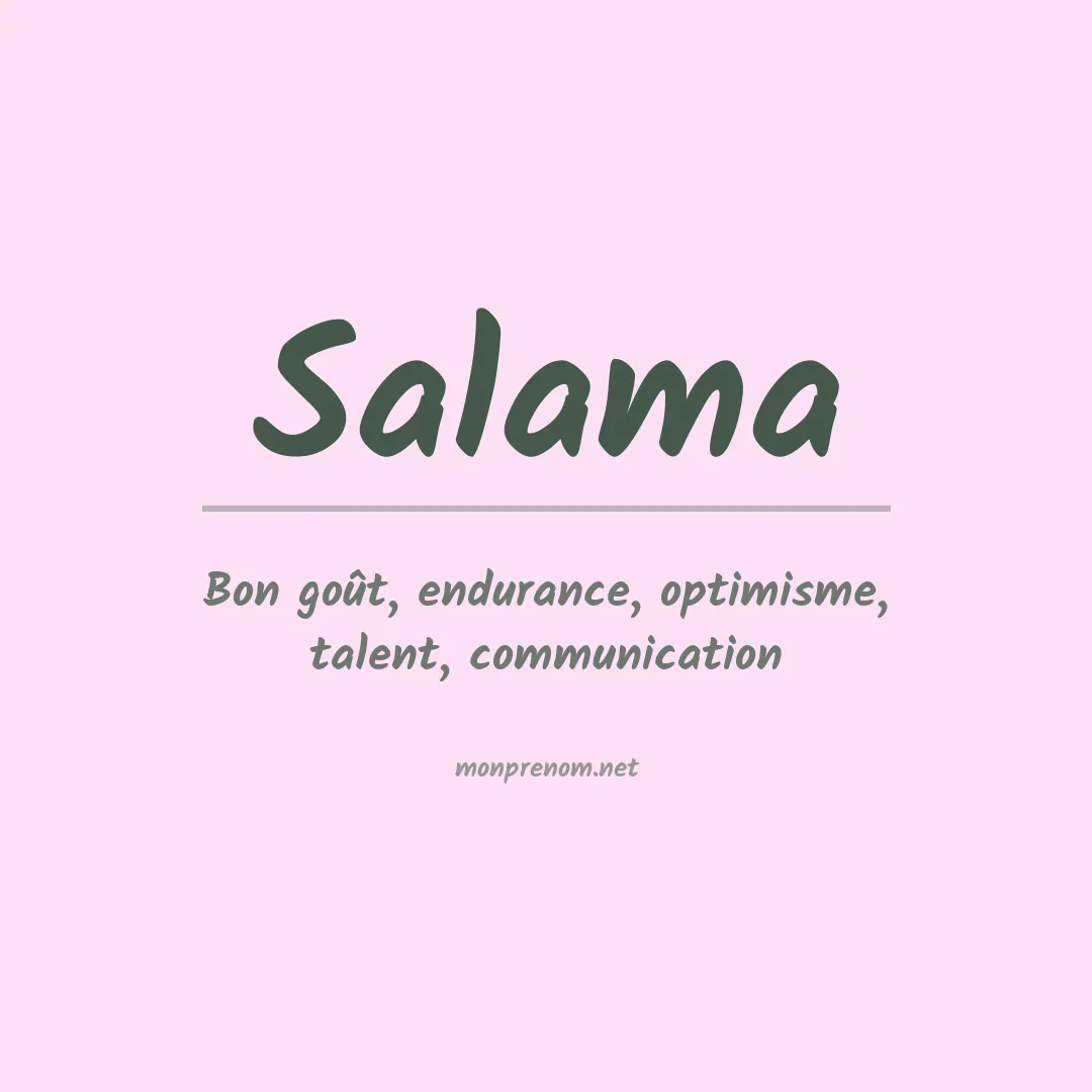 Prénom Salama