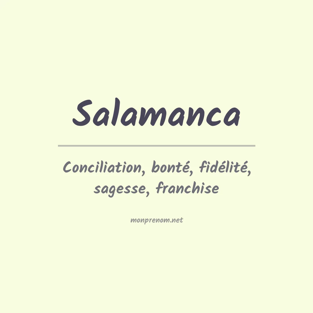 Prénom Salamanca