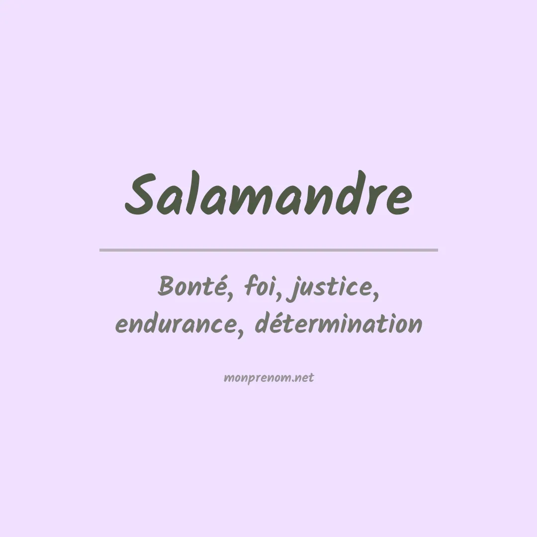 Prénom Salamandre