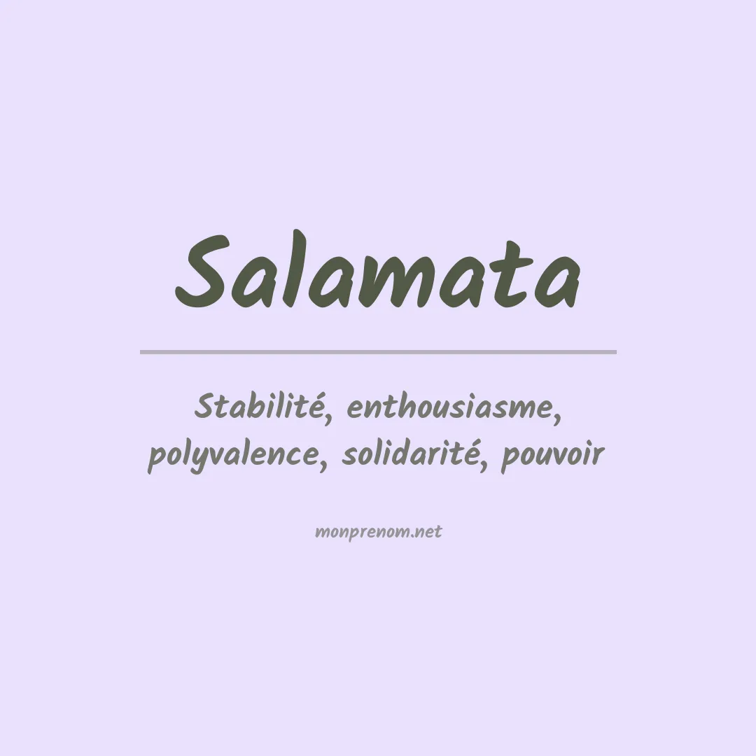 Signification du prénom Salamata